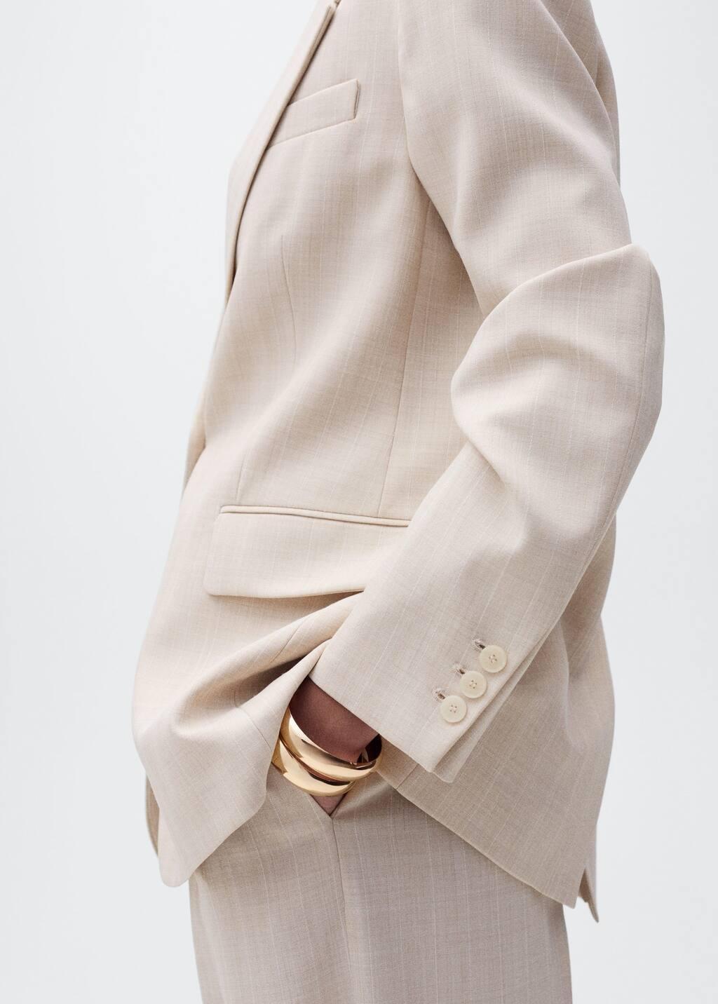 Pink Lt Pastel Structured Suit Jacket, , large image number 1