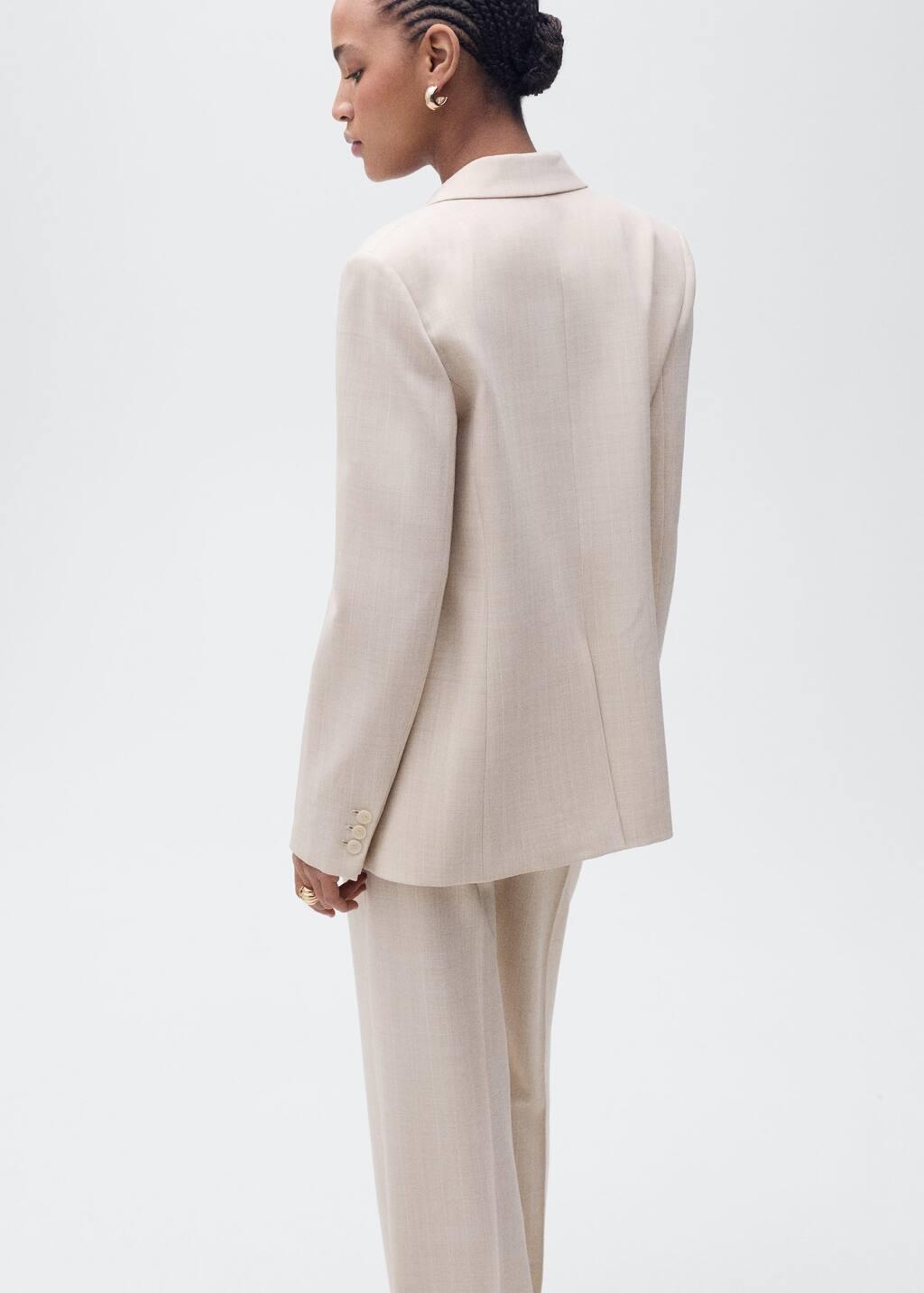Pink Lt Pastel Structured Suit Jacket, , large image number 6
