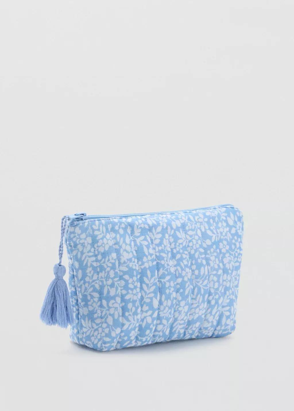 Blue Lt Pastel Quilted Printed Toiletry Bag, Kids Girl, , medium