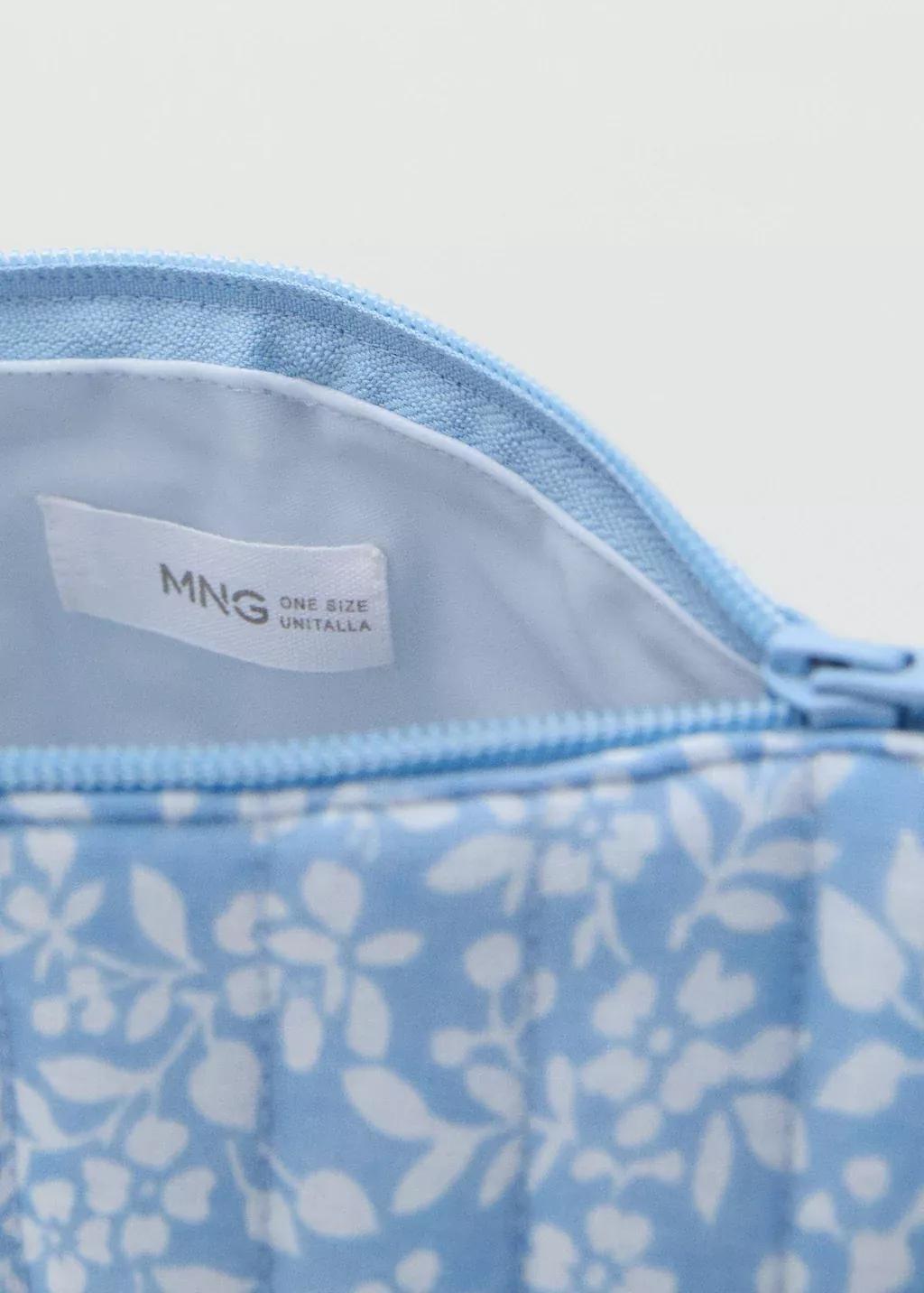 Blue Lt Pastel Quilted Printed Toiletry Bag, Kids Girl, Light-Pastel Blue, large image number 2