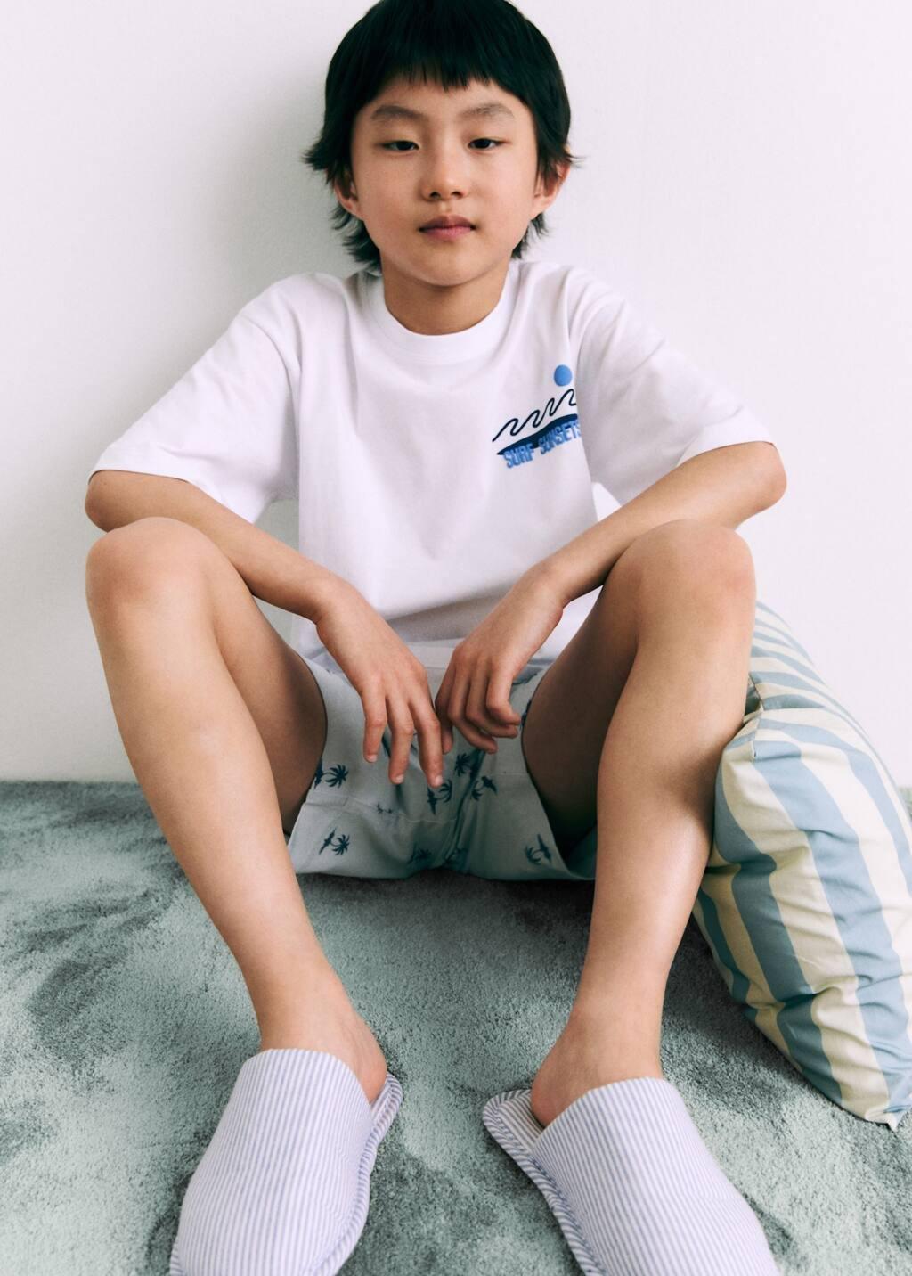 White Surf Short Pyjamas, Kids Boy, , large image number 2