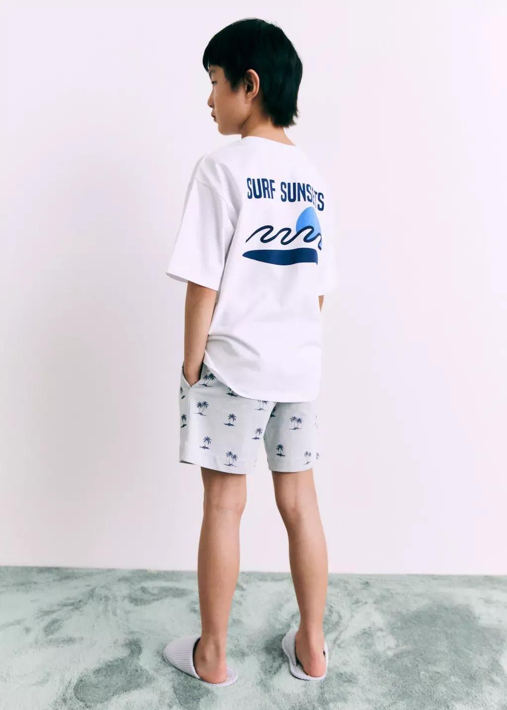 White Surf Short Pyjamas, Kids Boy, , large image number 4