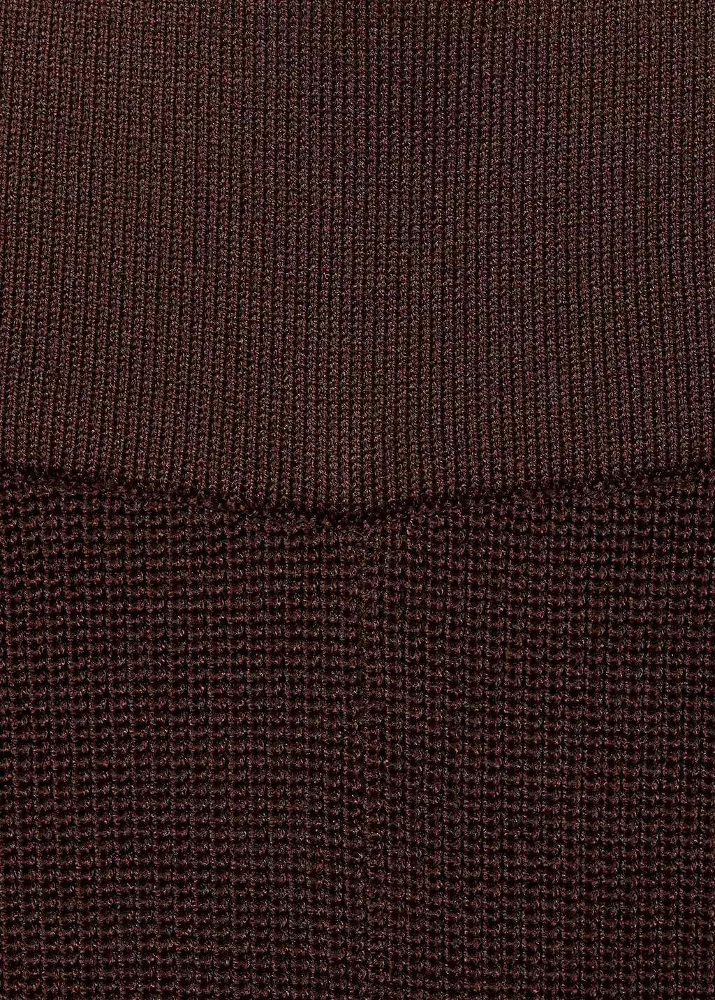 DARK BROWN Straight knitted trousers, , large image number 4