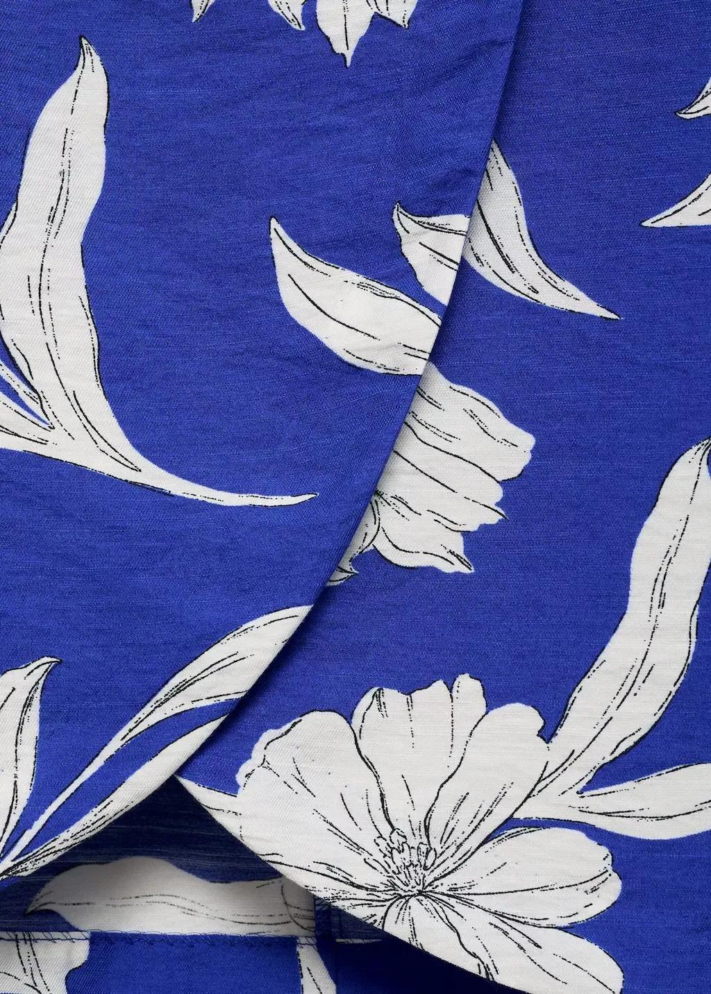 Blue Floral Sarong Skirt, , large image number 6