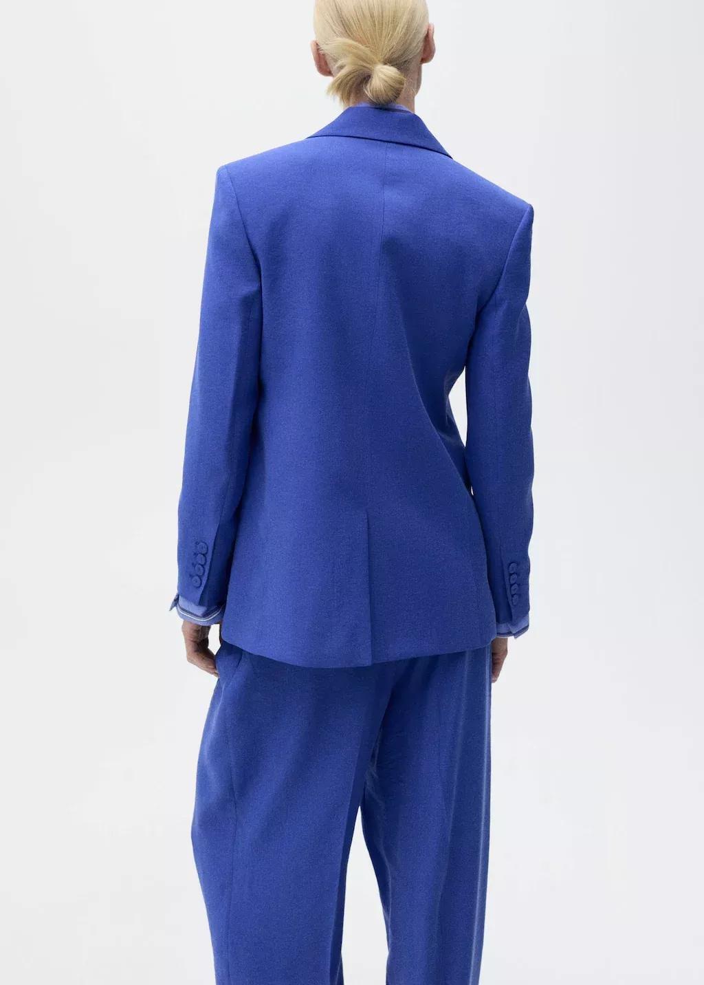 MEDIUM BLUE Structured suit jacket, , large image number 7