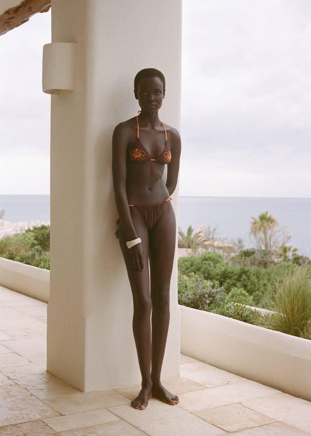 Brown Bikini Bottoms With Bows, , large image number 4