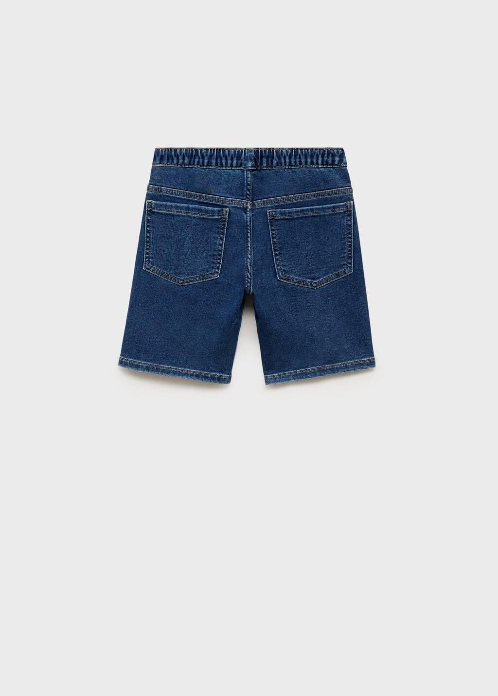 Blue Denim Bermuda Shorts With Drawstring, Kids Boy, , large image number 1