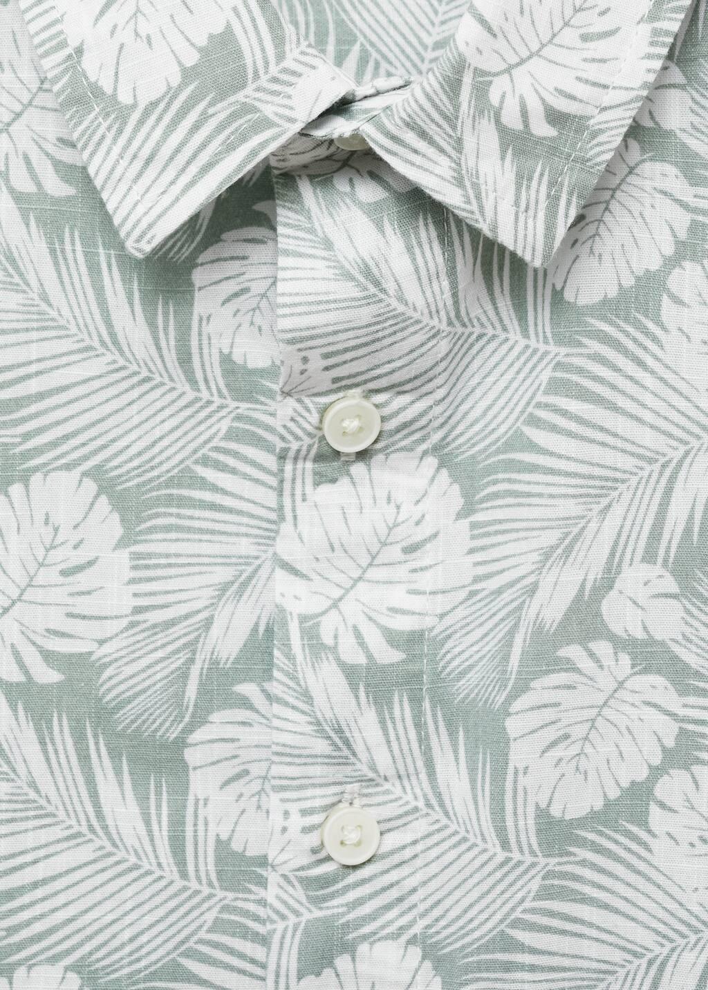 Green Tropical Print Shirt, Kids Boy, , large image number 2