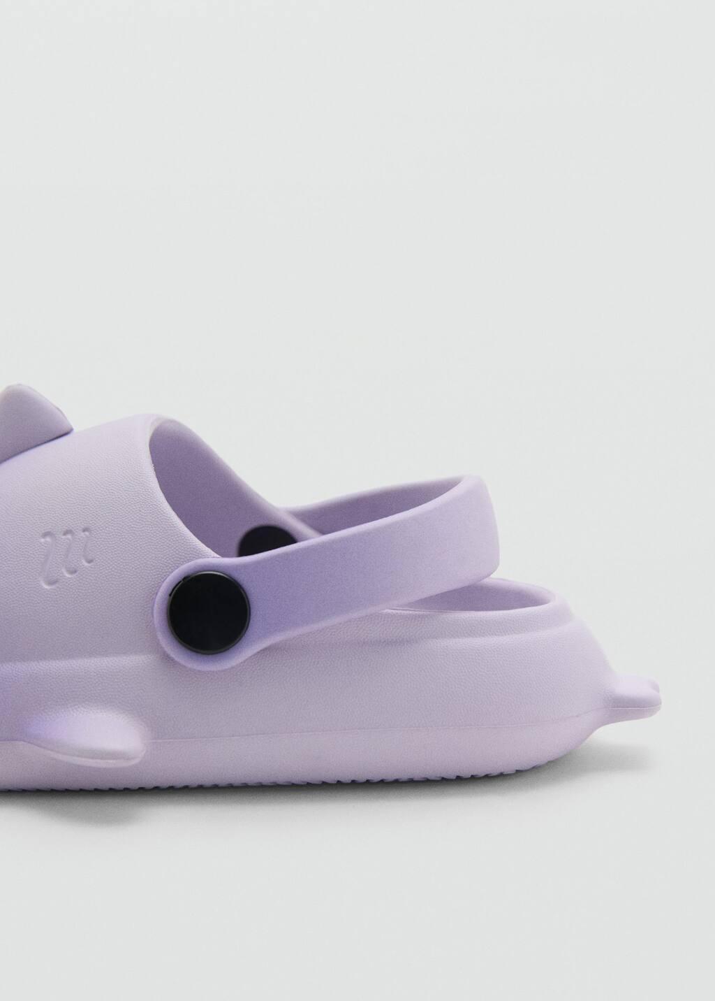 LT-PASTEL PURPLE Shark-design flip-flops, Baby Girl, , large image number 1