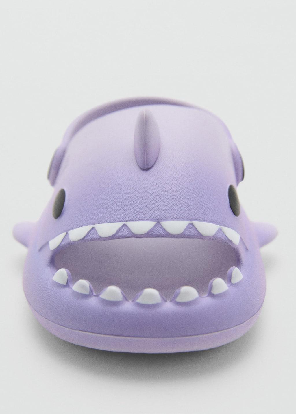 LT-PASTEL PURPLE Shark-design flip-flops, Baby Girl, , large image number 2