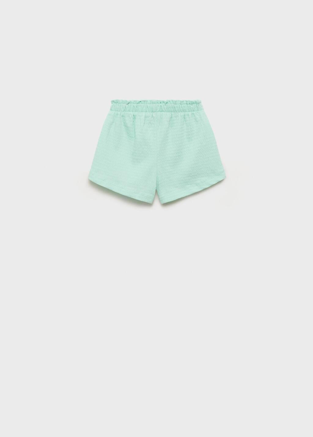 Turquoise Ruffled Shorts, Baby Girl, , large image number 1
