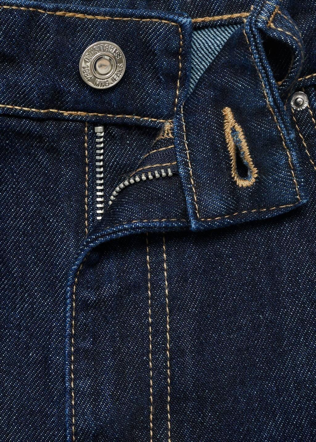 Blue High-Rise Denim Shorts, , large image number 2
