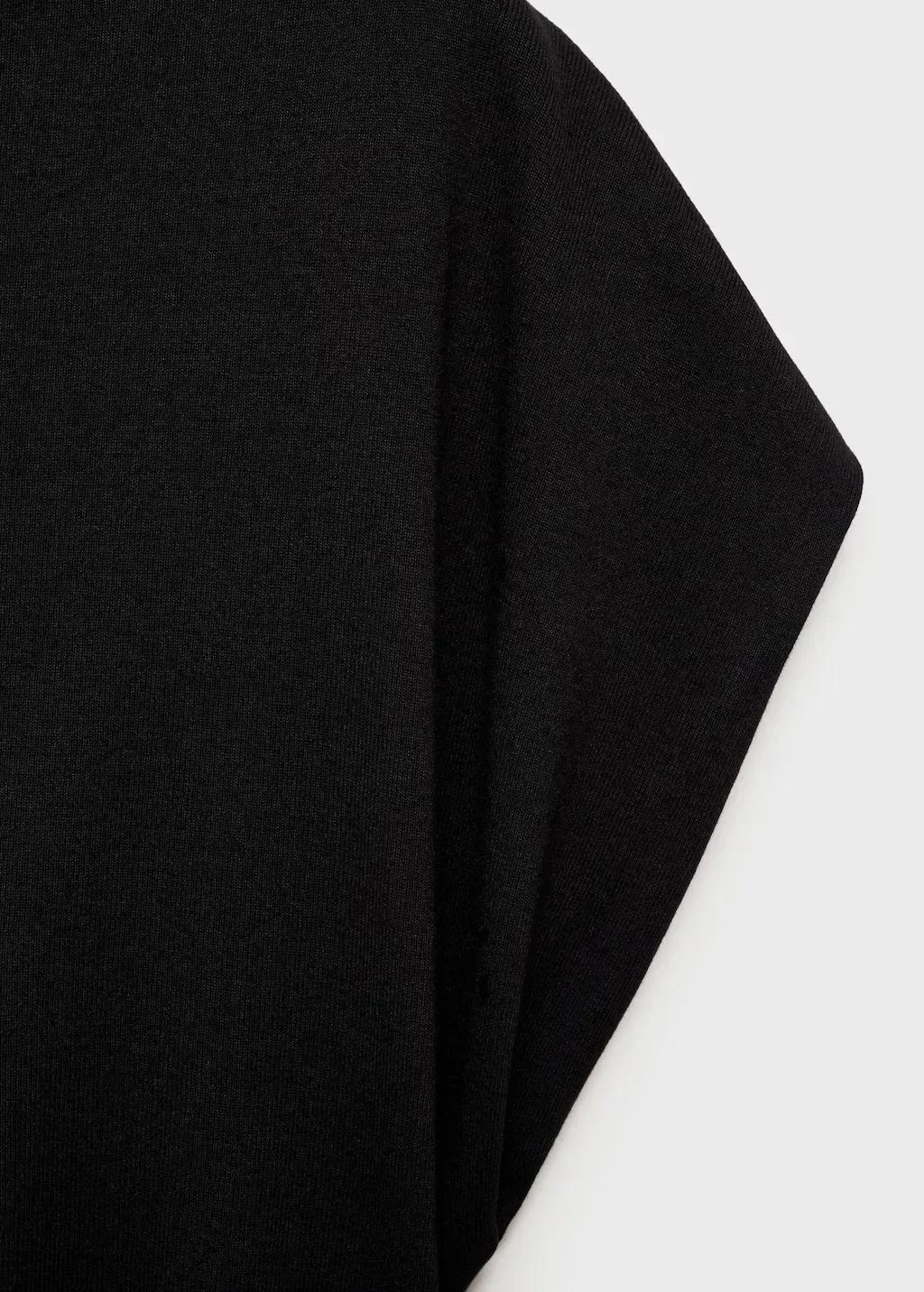 Black Draped Midi-Dress, , large image number 2