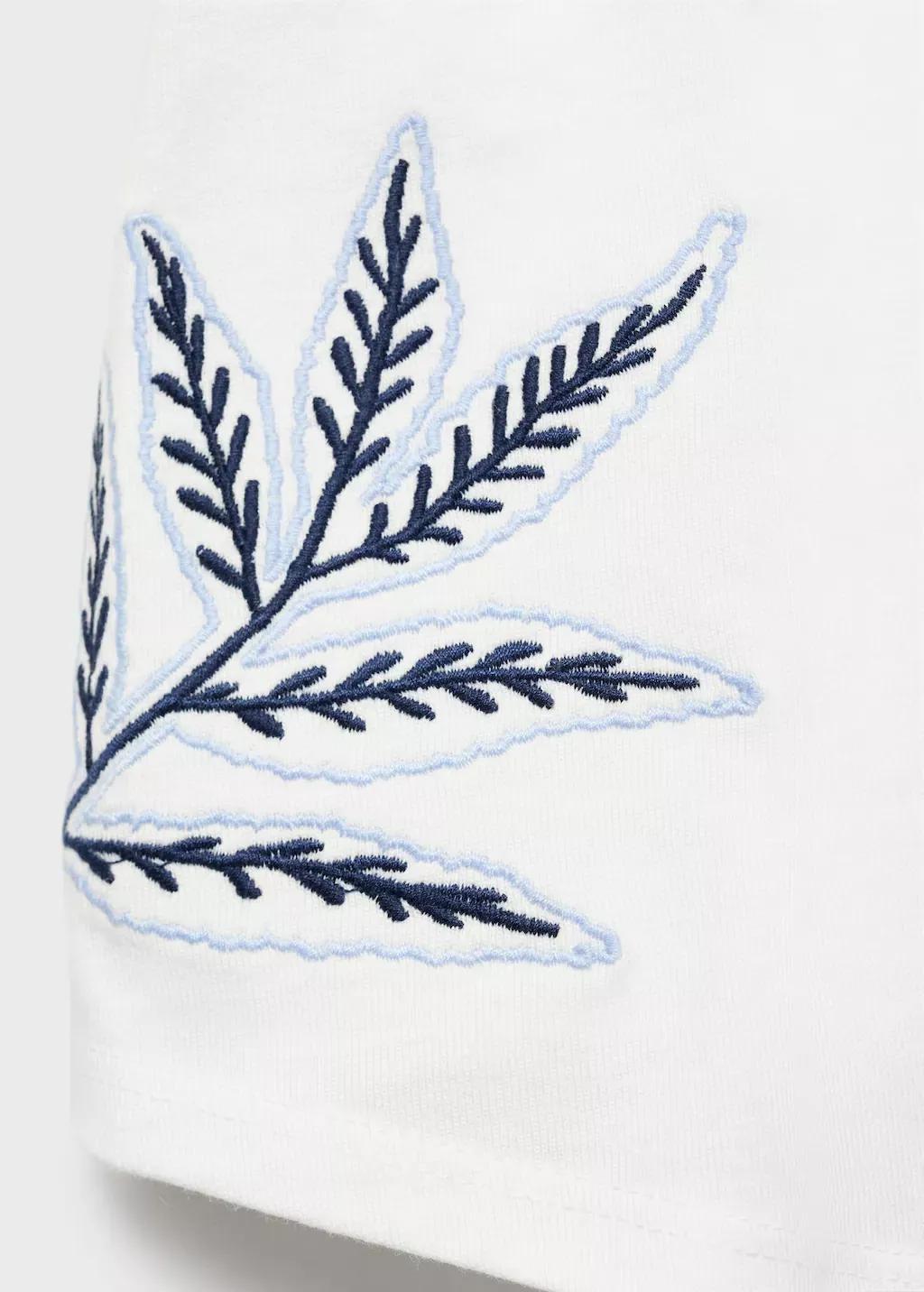 White Trouser Skirt With Embroidered Detail, Kids Girl, , large image number 2
