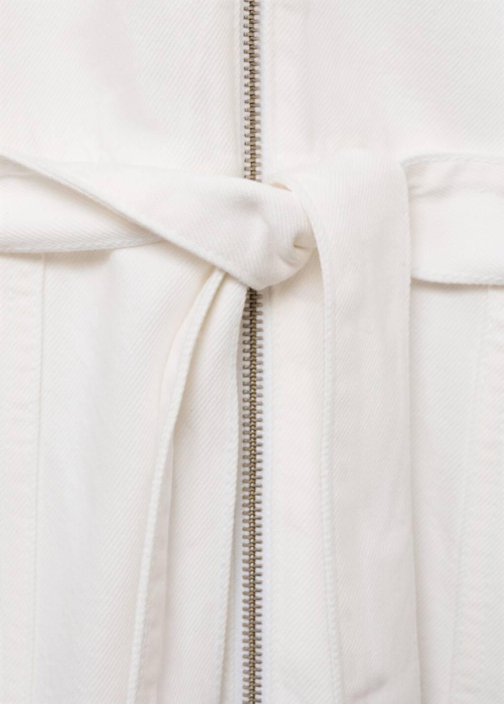 White Denim Jumpsuit Belt, , large image number 5