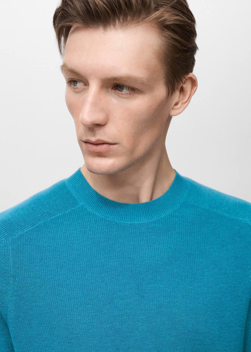 TURQUOISE - AQUA Fine-knit T-shirt, , large image number 1
