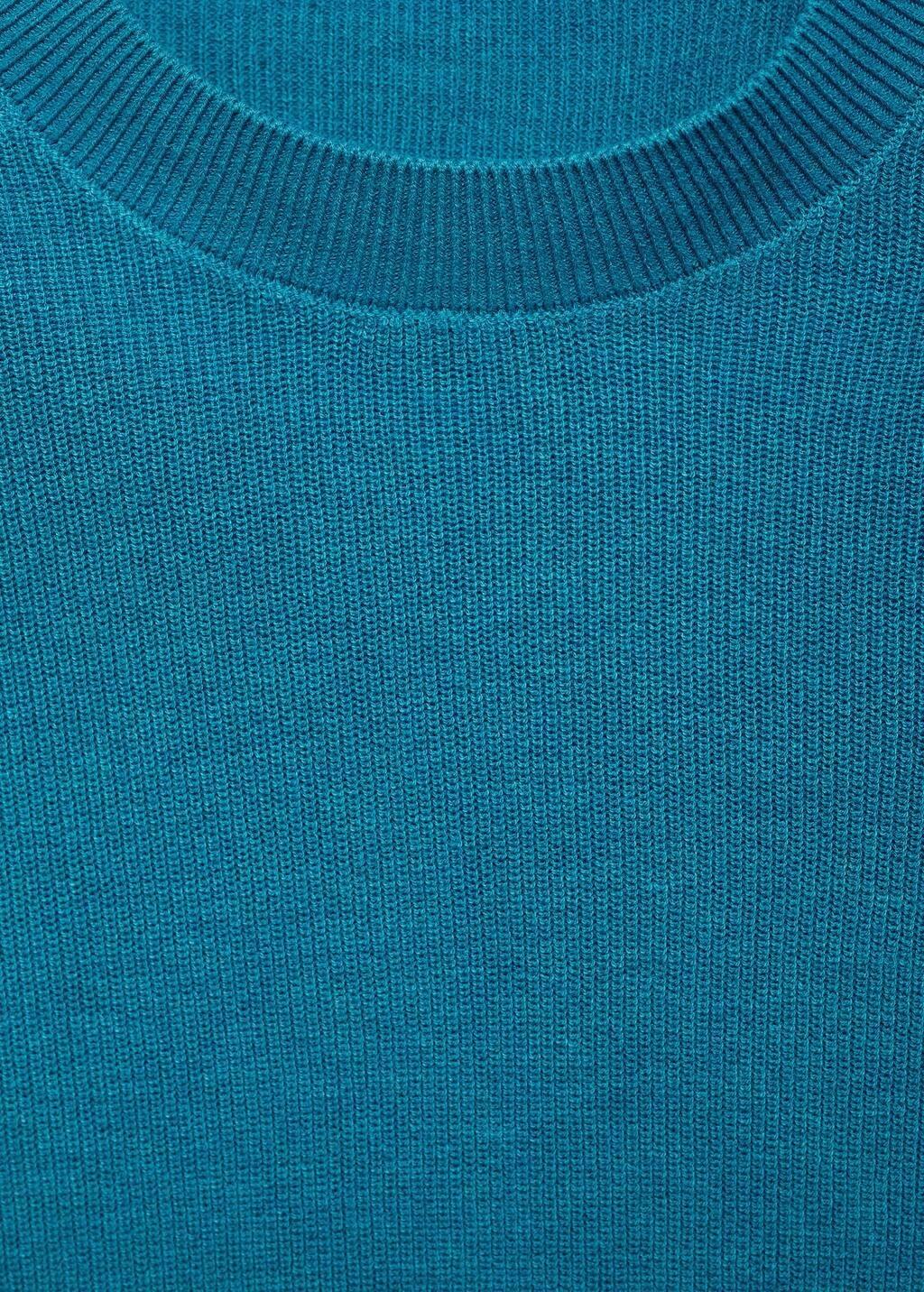 TURQUOISE - AQUA Fine-knit T-shirt, , large image number 4