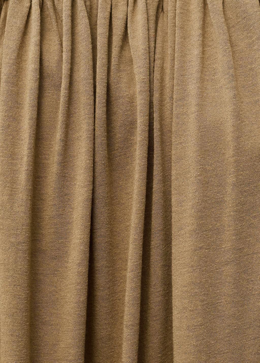 LIGHT BEIGE Strapless jumpsuit with puffed hem, , large image number 4