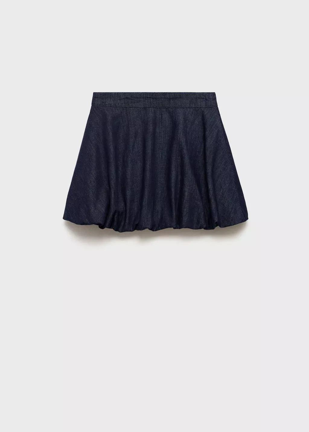Blue Balloon Denim Skirt, , large image number 3