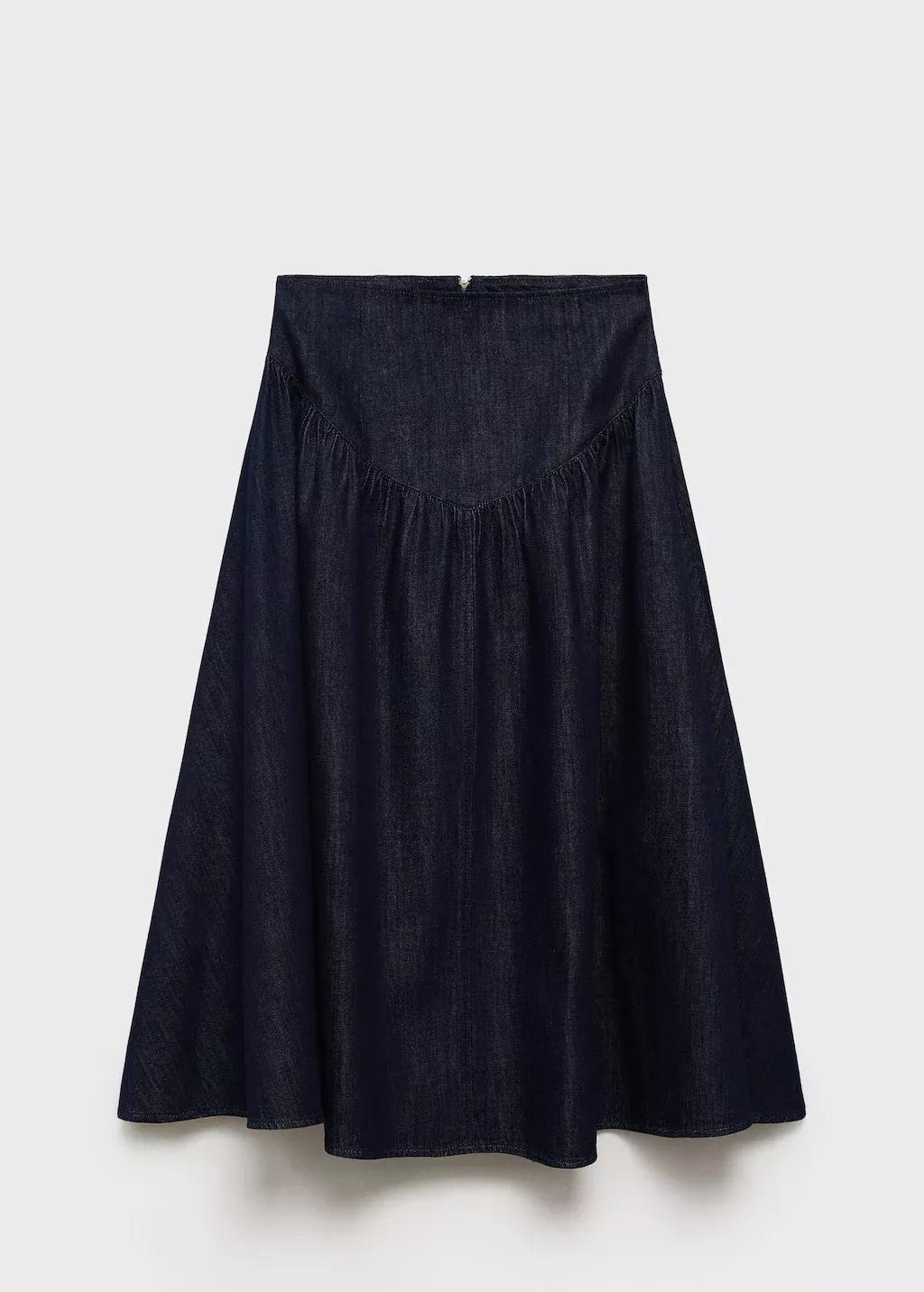 OPEN BLUE Flared denim skirt, , large image number 3