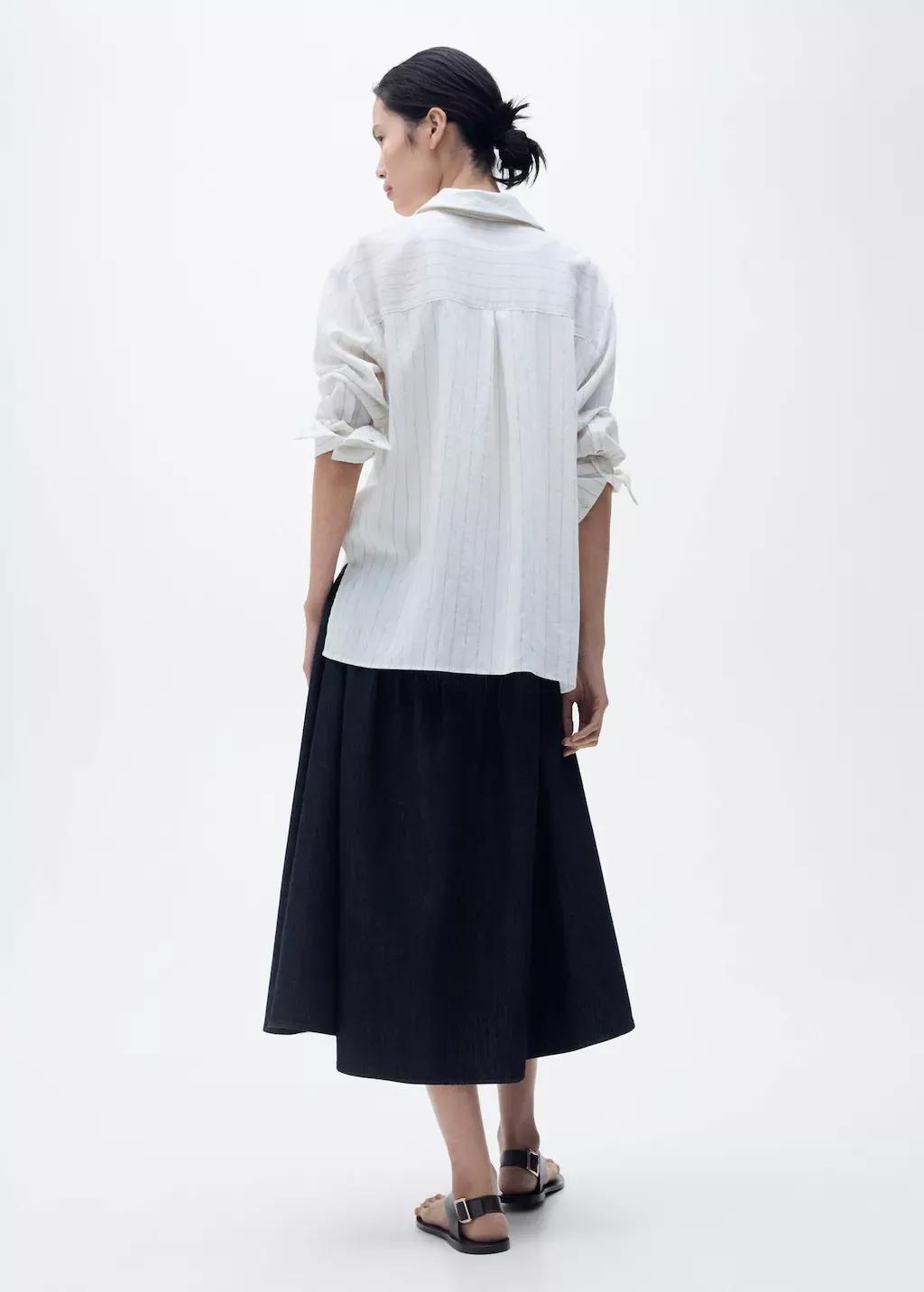 OPEN BLUE Flared denim skirt, , large image number 4