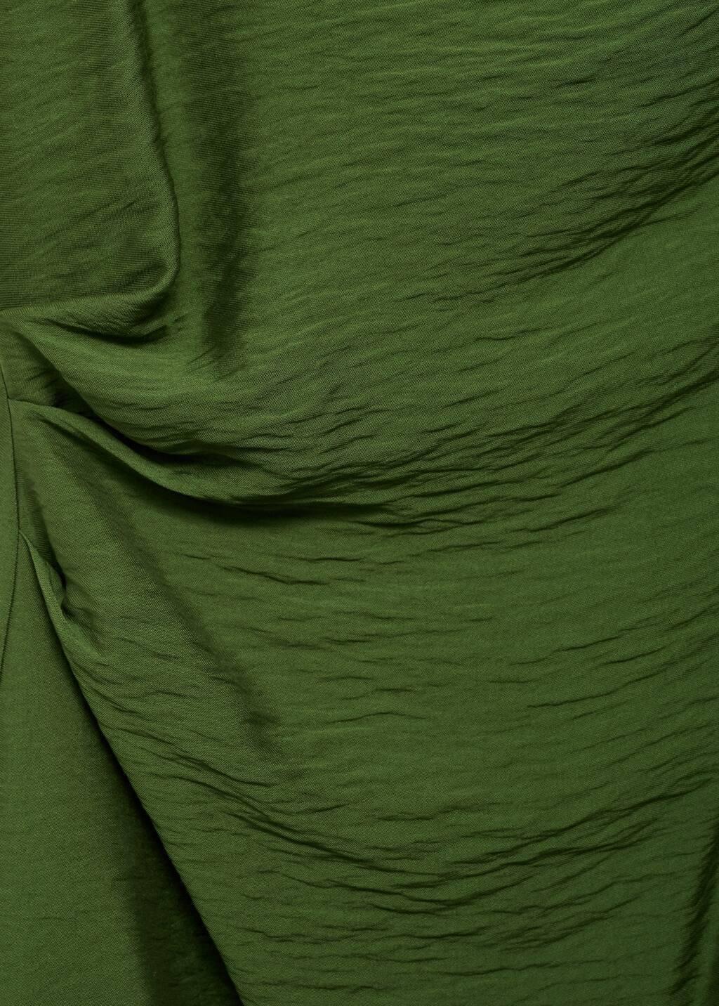 Green Draped Textured Dress, , large image number 2