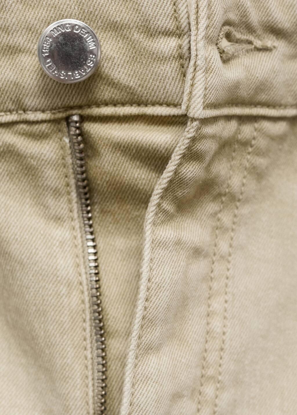 BEIGE - KHAKI Wide-leg high-waist full-length jeans, , large image number 4
