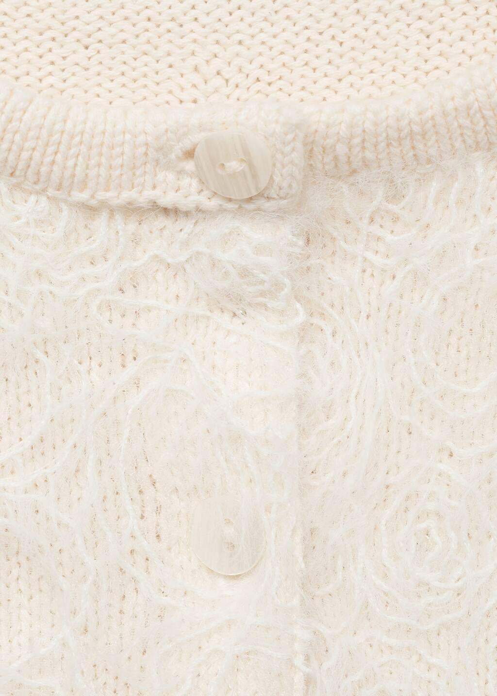 LIGHT BEIGE Knitted cropped cardigan, , large image number 4