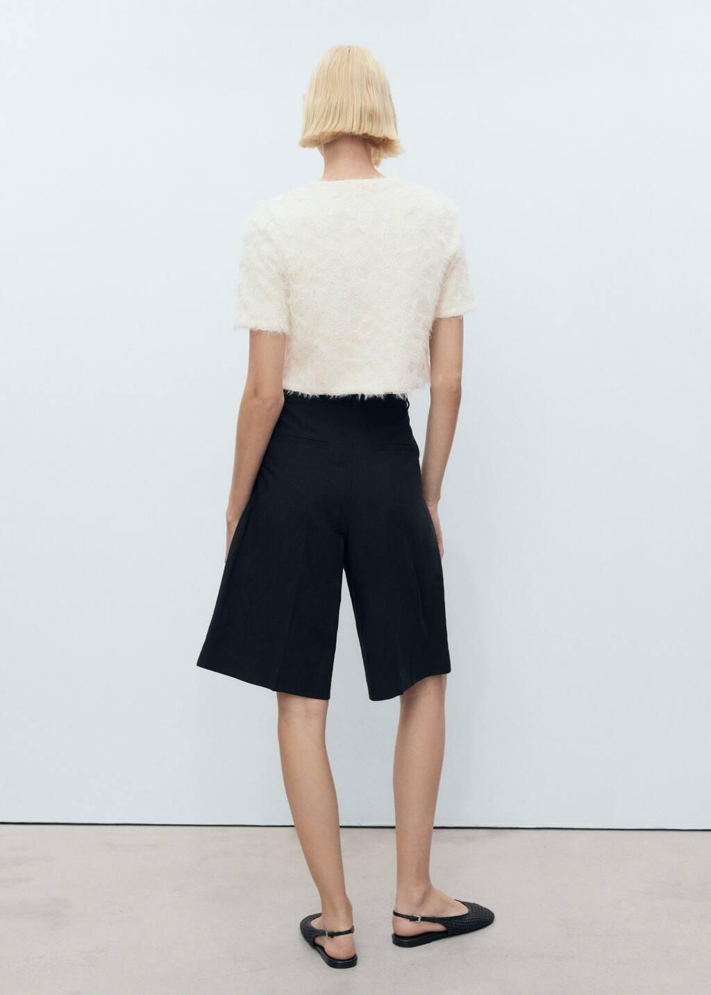 LIGHT BEIGE Knitted cropped cardigan, , large image number 6