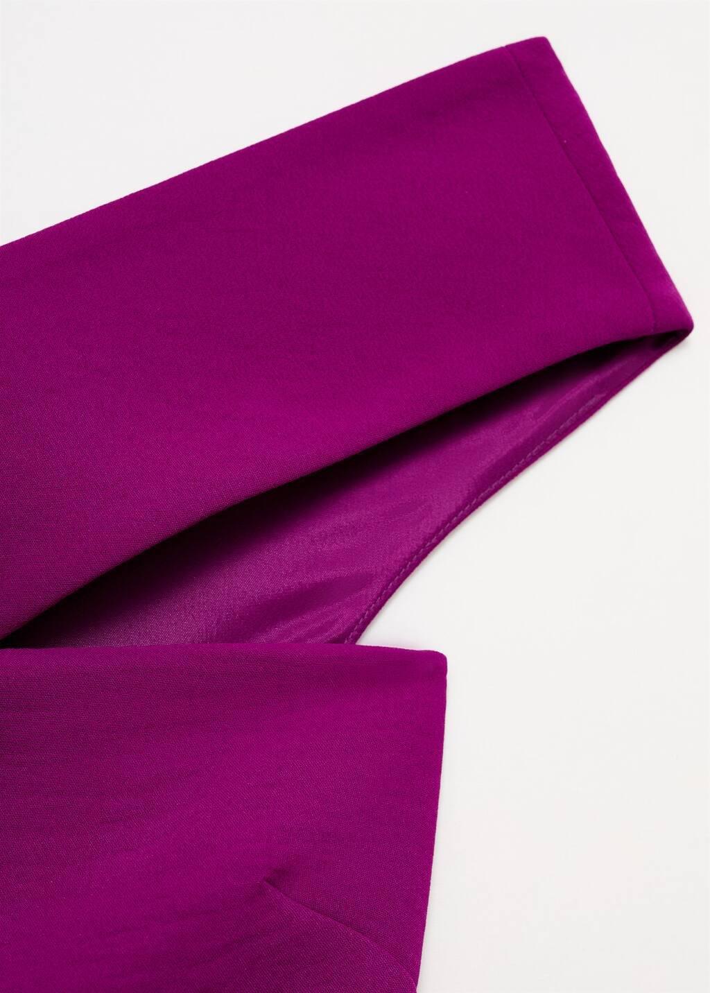 Purple Long Jumpsuit With Asymmetrical Neck, , large image number 2