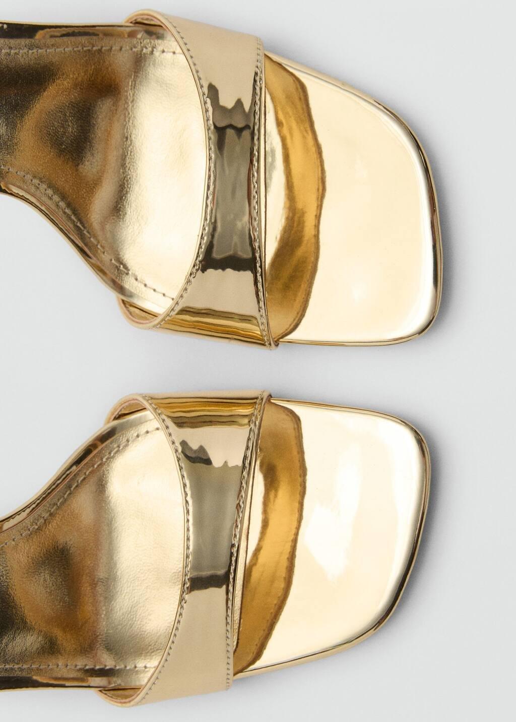 Gold Strappy Heeled Sandals, , large image number 2