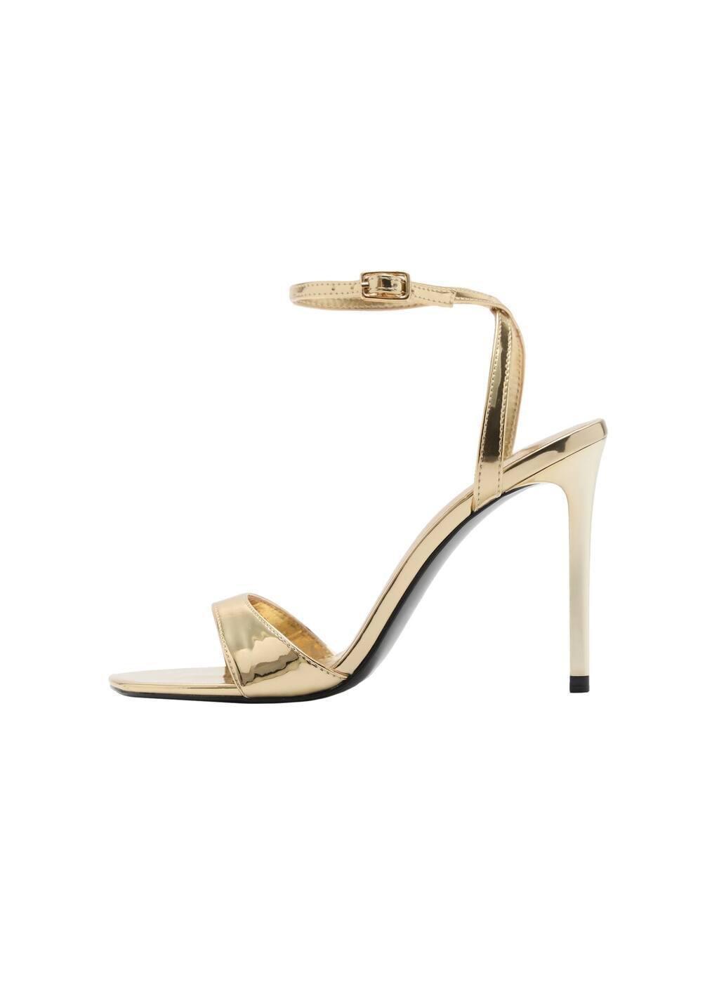 Gold Strappy Heeled Sandals, , large image number 3