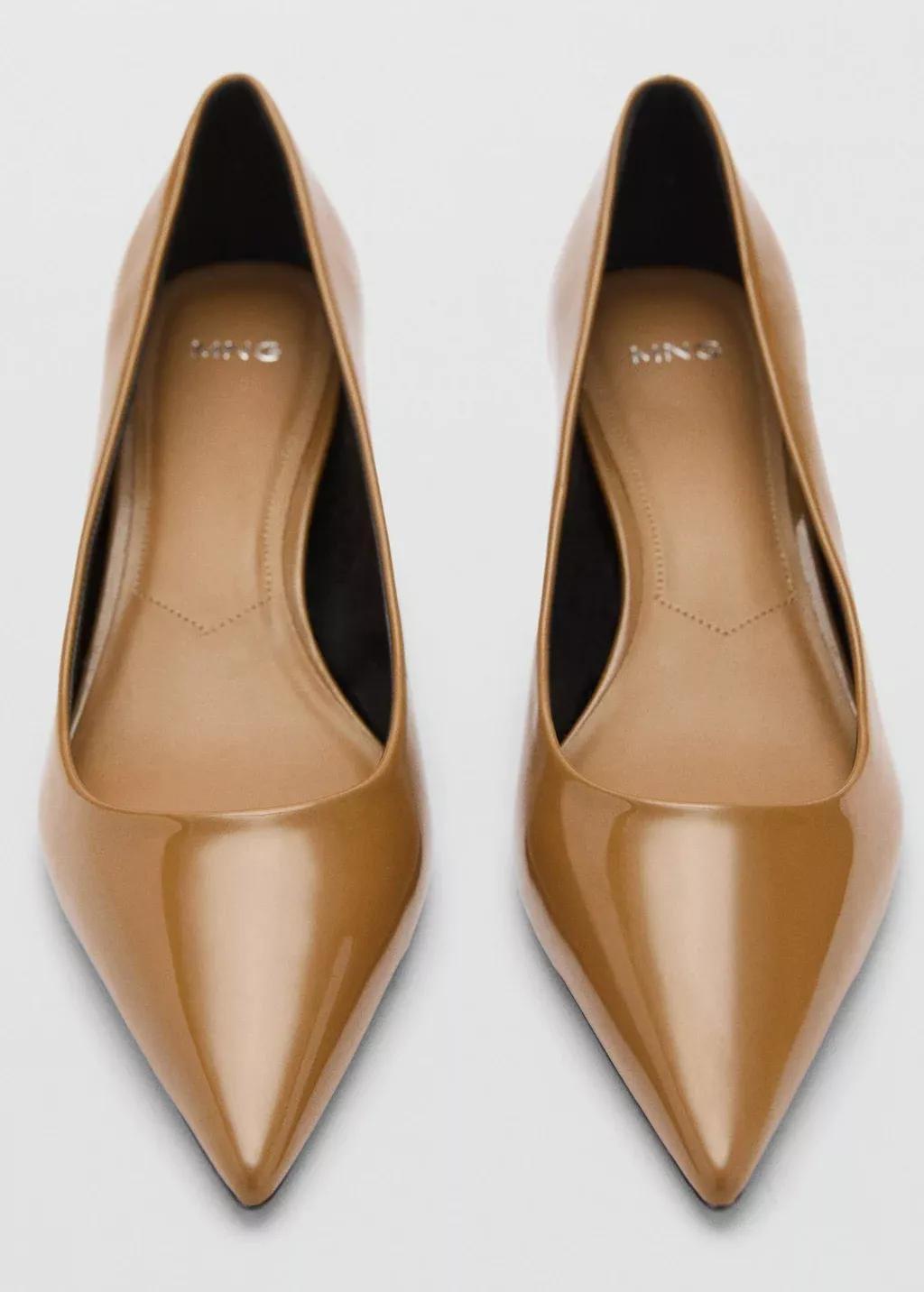 Brown Kitten Heel Patent Leather Shoe, , large image number 2