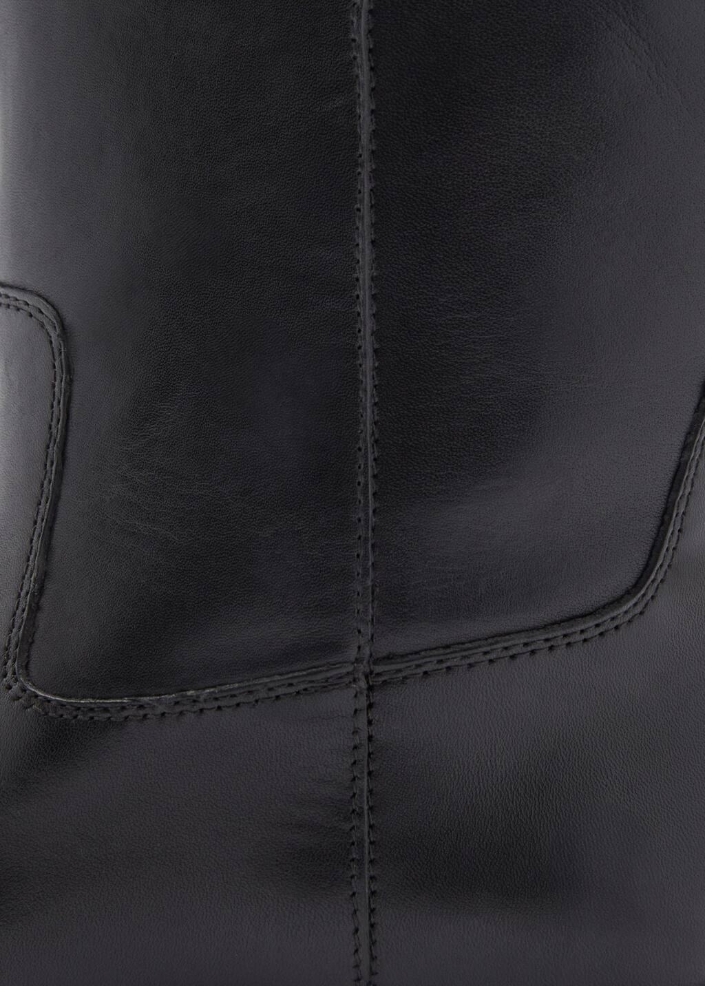 Black Leather High Boots, , large image number 2