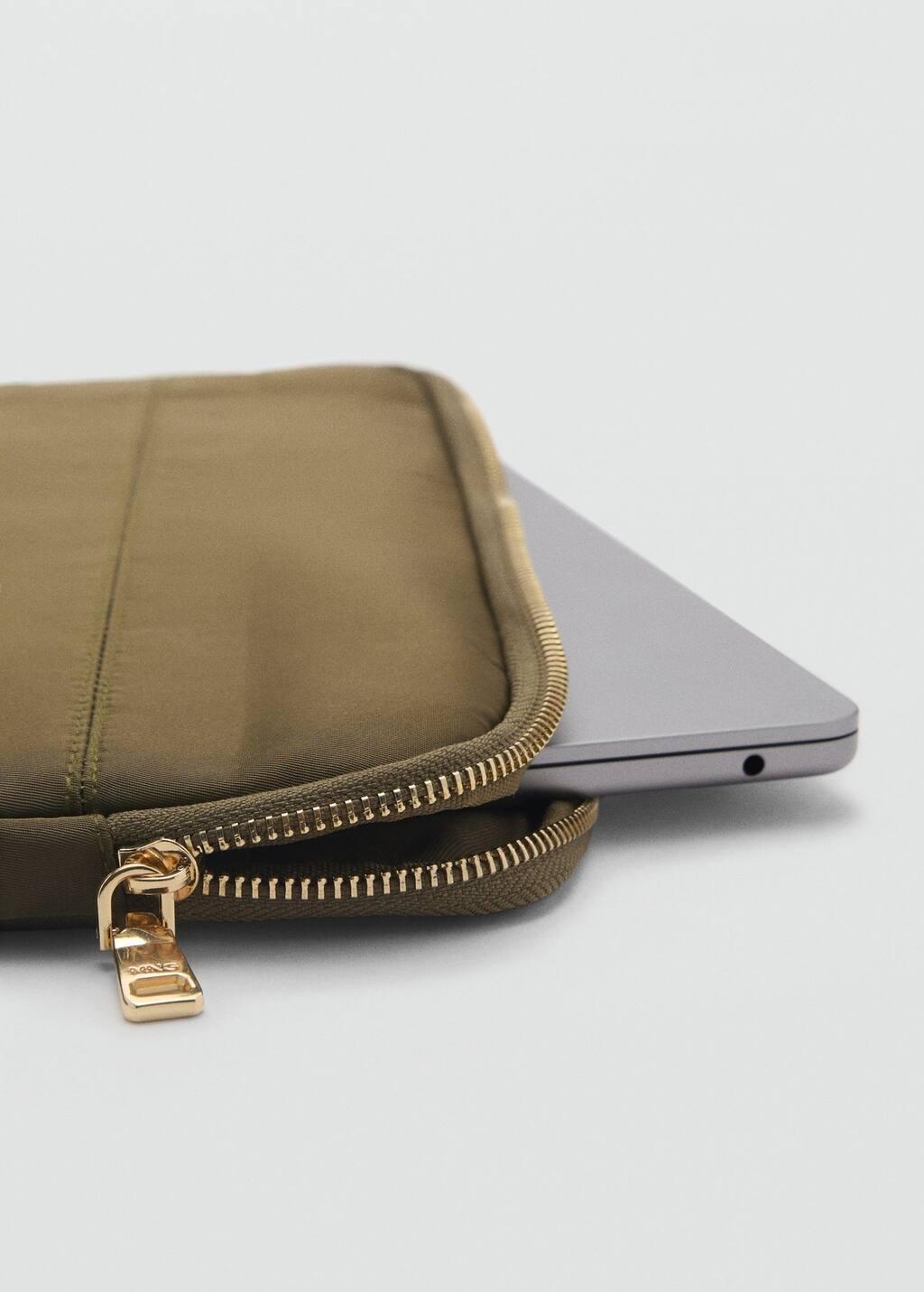 Khaki Plain Laptop Bag, 0201_37, large image number 2