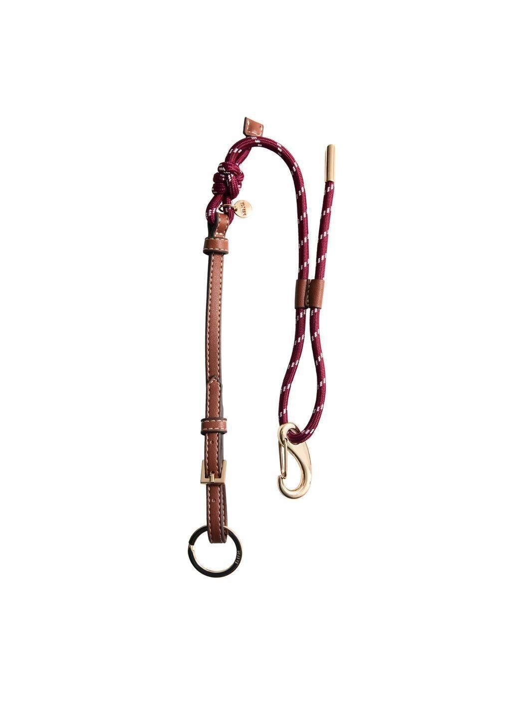 Red Carabiner Keyring With Combination, Dark Red, large image number 2