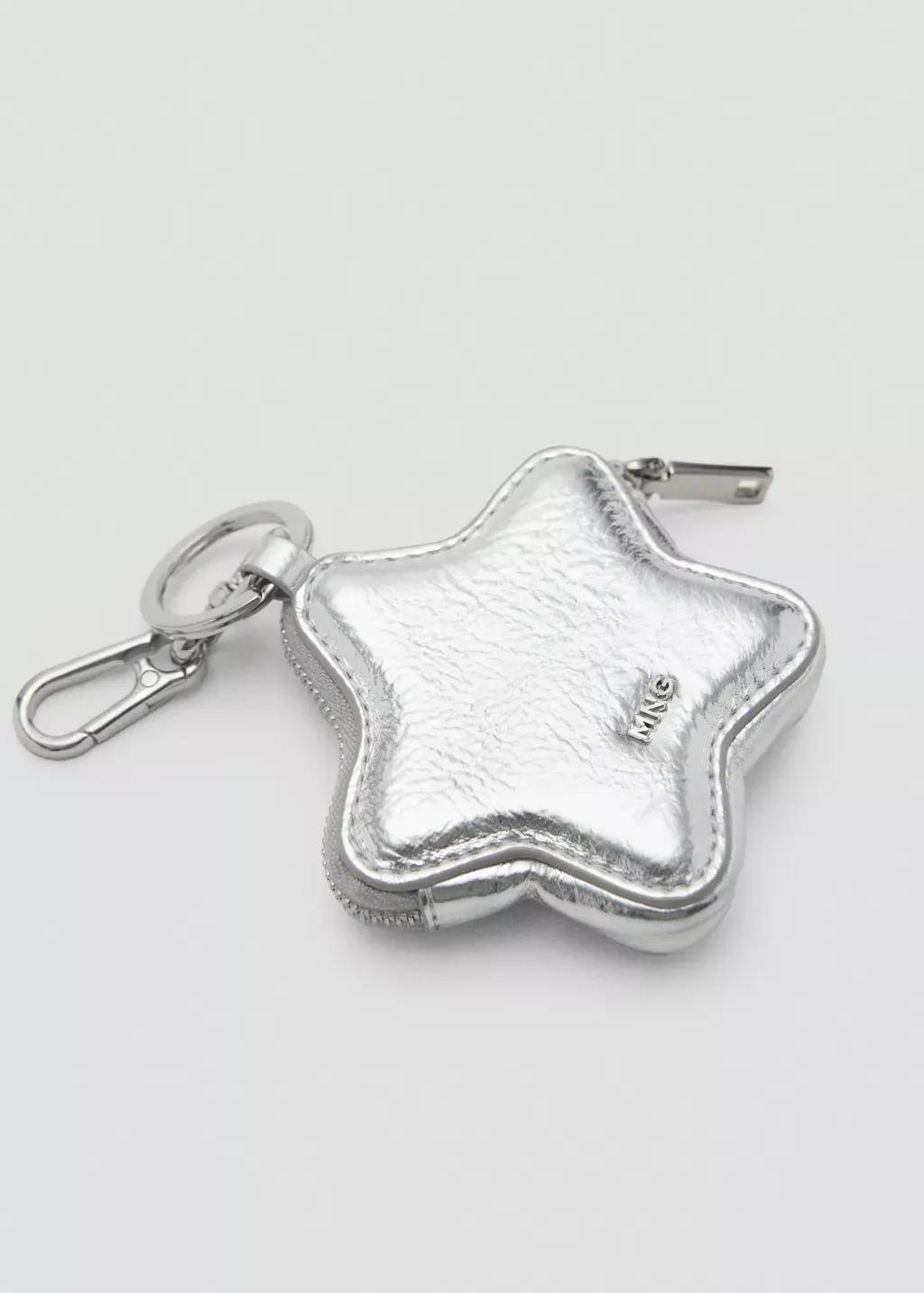 Silver Star Keychain, Silver, large image number 0