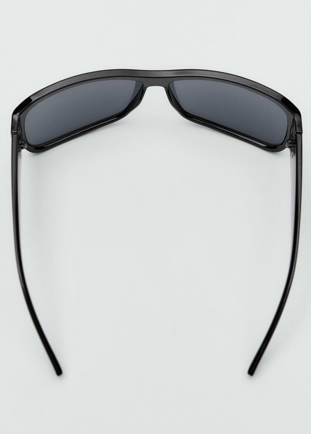 Black Maxi-Frame Sunglasses, Black, large image number 1