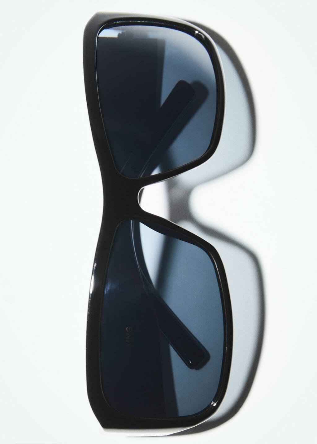 Black Maxi-Frame Sunglasses, Black, large image number 2