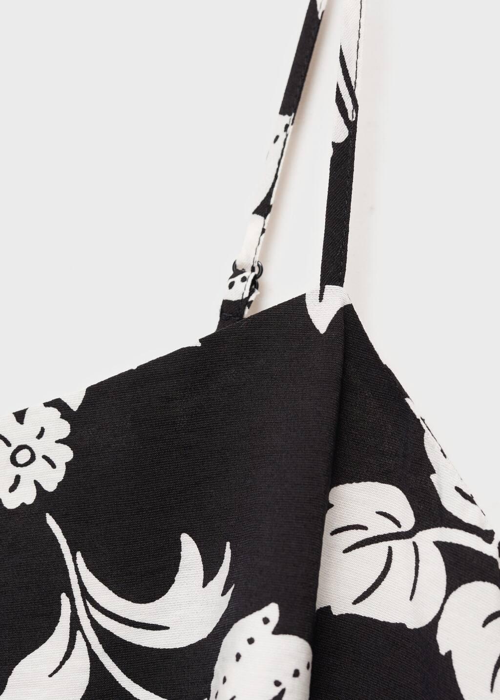 Black Frill Cotton Dress, , large image number 2