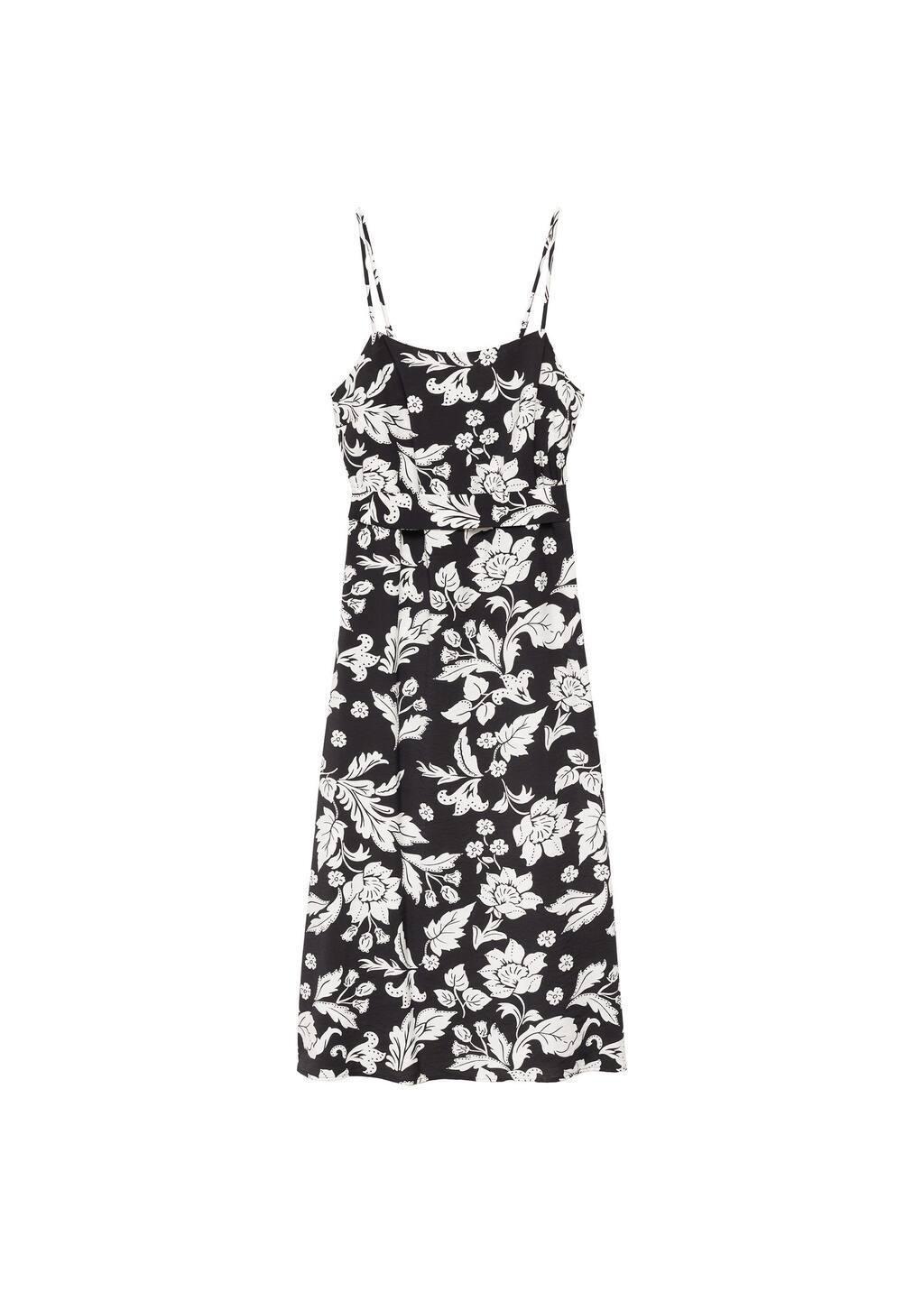 Black Frill Cotton Dress, , large image number 3