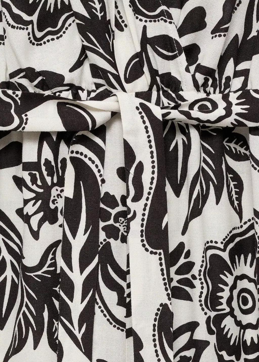 White Belt Printed Jumpsuit, , large image number 2