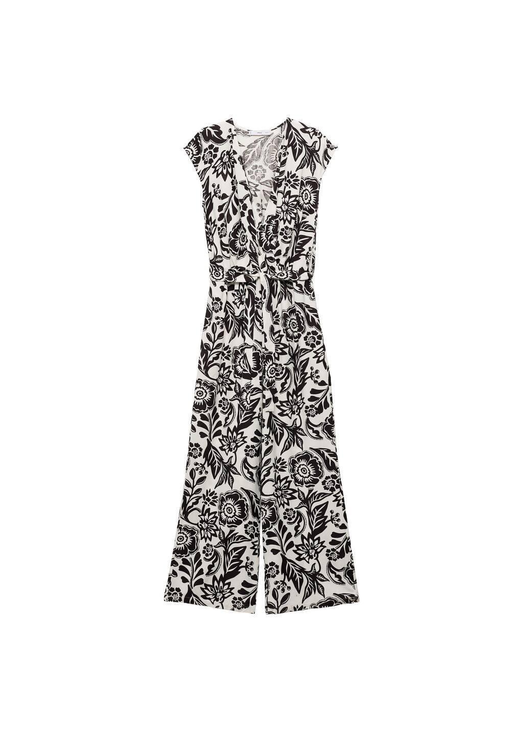 White Belt Printed Jumpsuit, , large image number 3