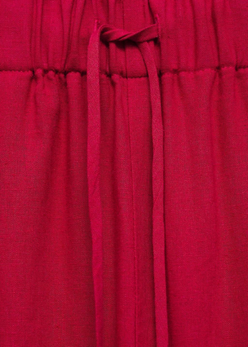 Pink Flowing Linen Trousers, , large image number 2