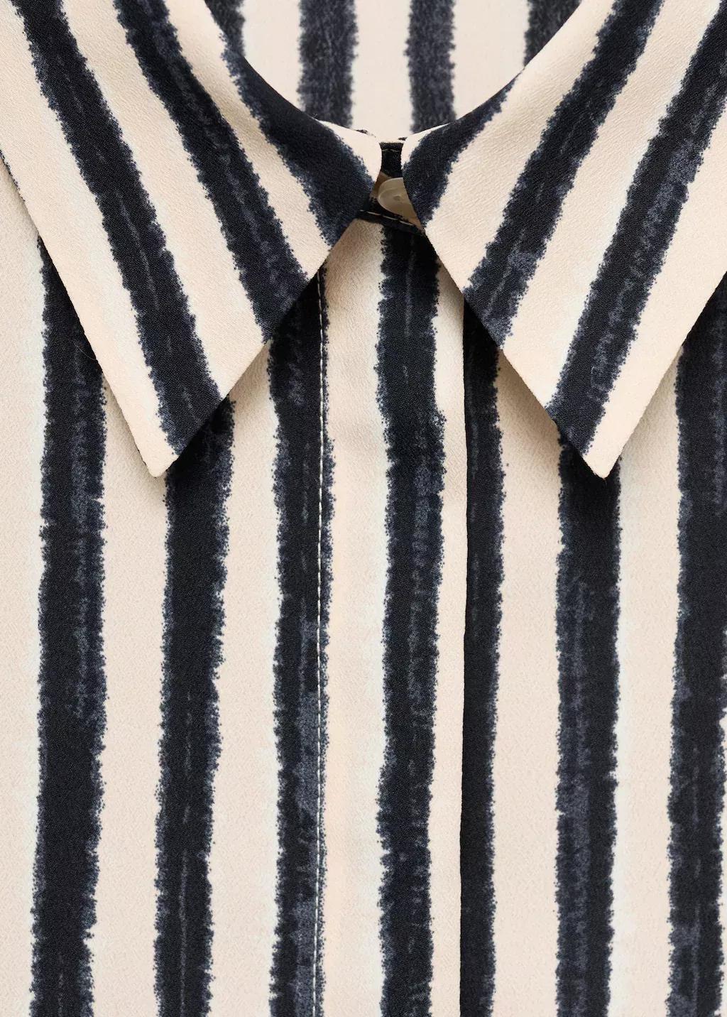LIGHT BEIGE Striped flowy shirt, , large image number 7