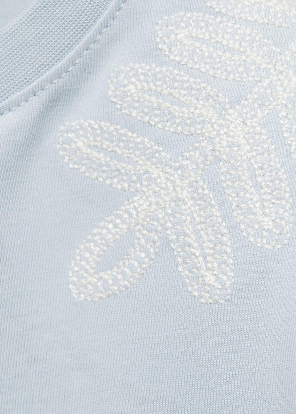 Blue T-Shirt With Embroidery, , large image number 2