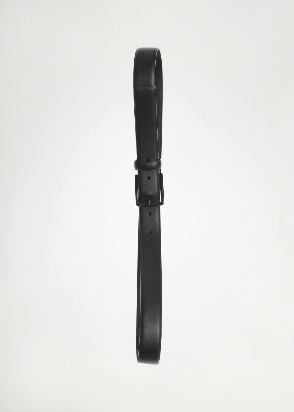 Black Nappa Leather Belt, , large image number 2
