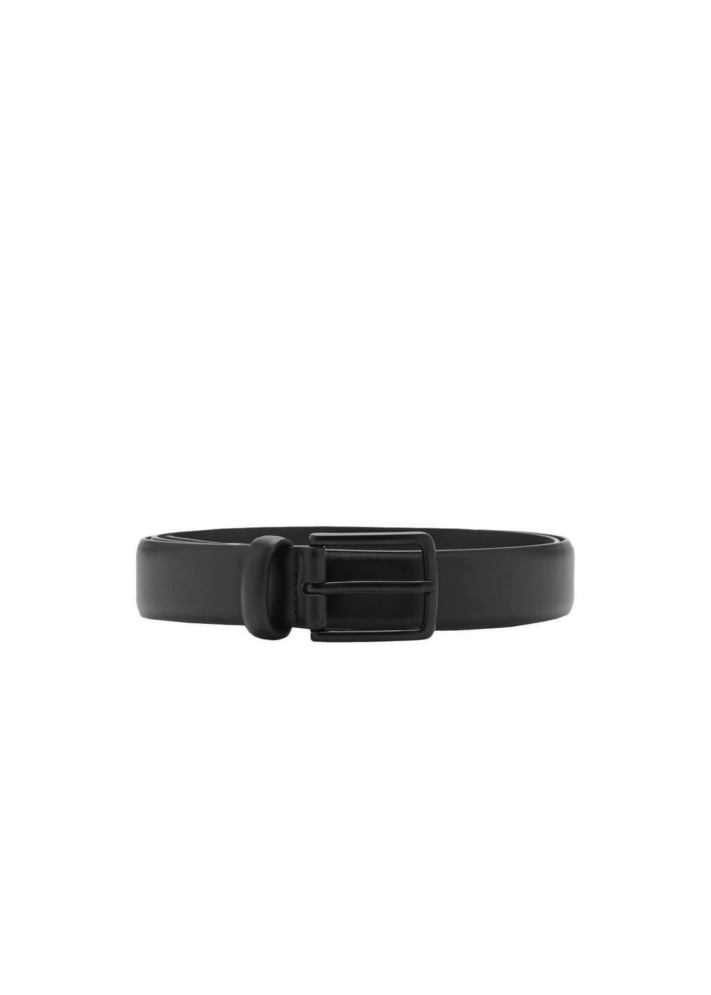 Black Nappa Leather Belt, , large image number 3