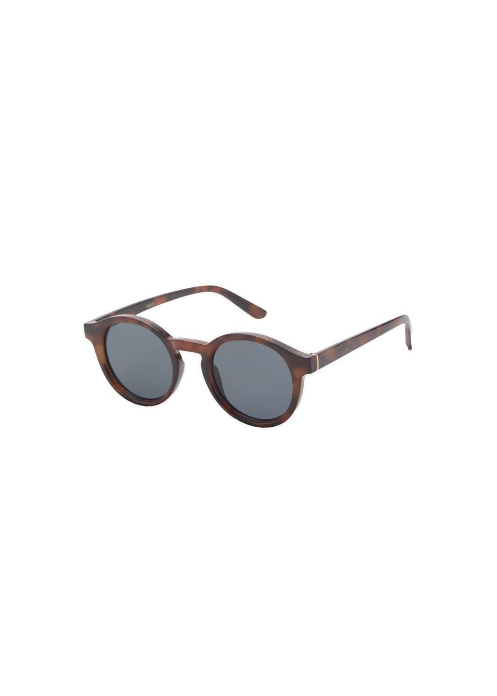 Brown Round-Framed Sunglasses, Brown, large image number 3