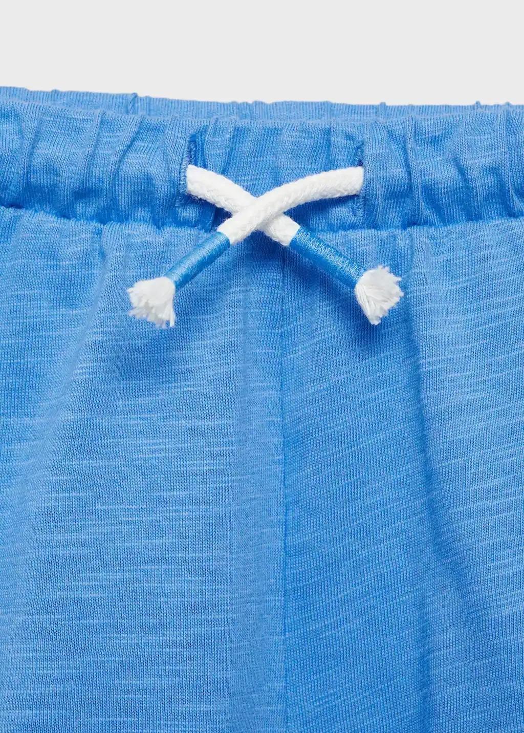 MEDIUM BLUE Elastic waist shorts, Kids Girl, , large image number 2